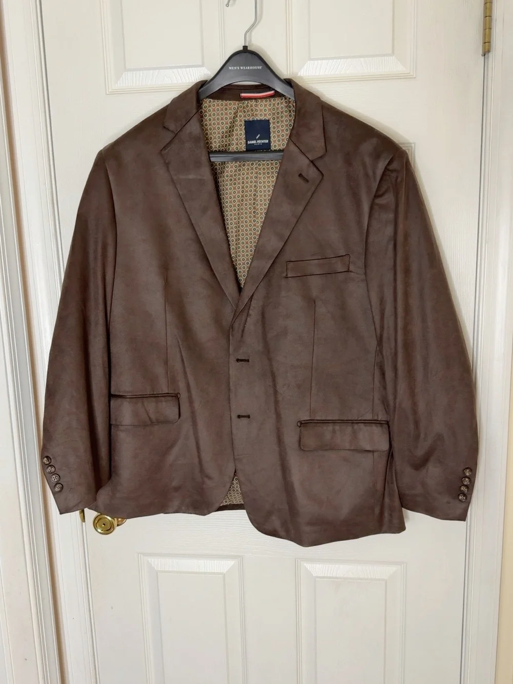 Daniel Hechter Brown Suede-Style Men's Blazer